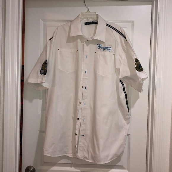Coogi white short sleeve logo shirt XXXL - Picture 4 of 8